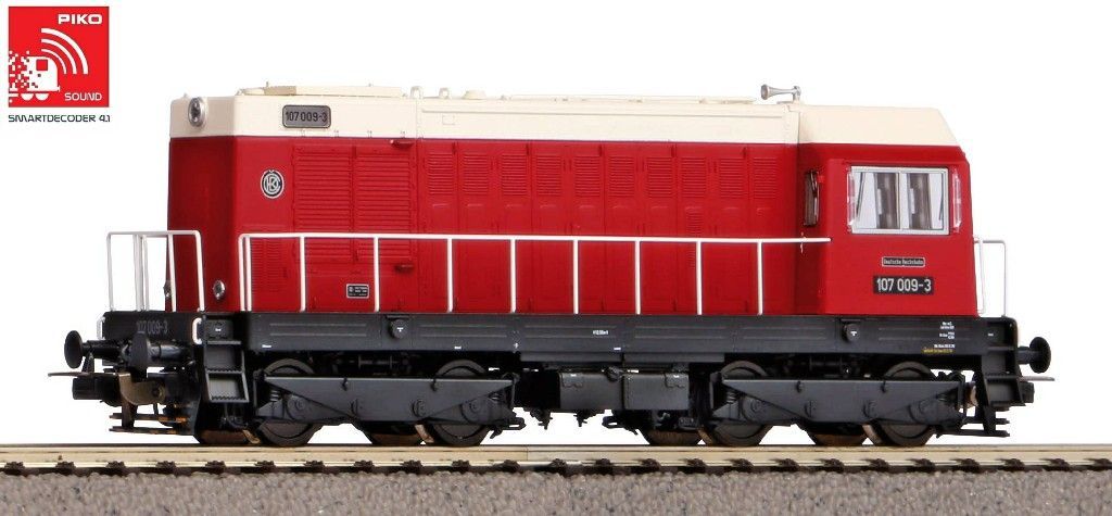 Piko 52422 - Diesellok BR 107 DR Ep.IV + PluX22 H0/GL Sound