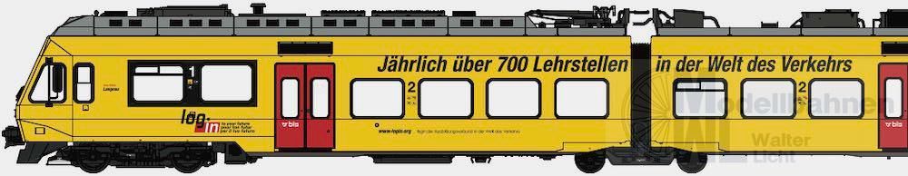 LS Models 17201ACS - Triebzug RABe 525 NINA BLS/Login Ep.VI 3.tlg. H0/WS Sound