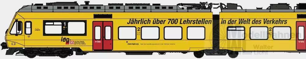 LS Models 17201ACS - Triebzug RABe 525 NINA BLS/Login Ep.VI 3.tlg. H0/WS Sound