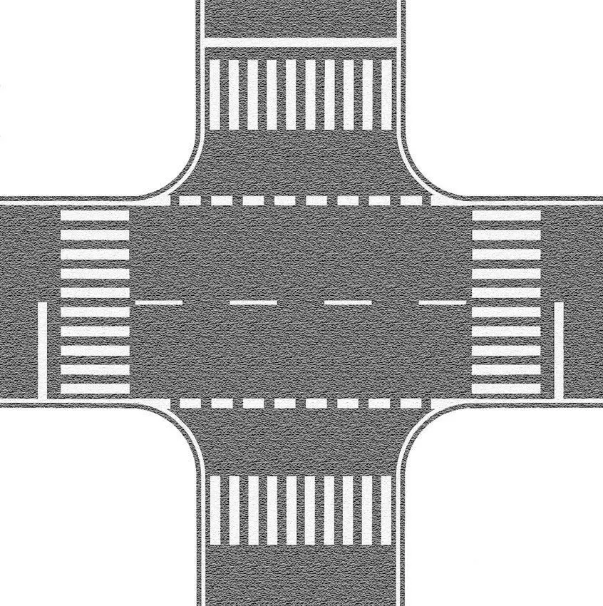 Noch 60714 - Kreuzung grau, 22 x 22 cm H0 1:87