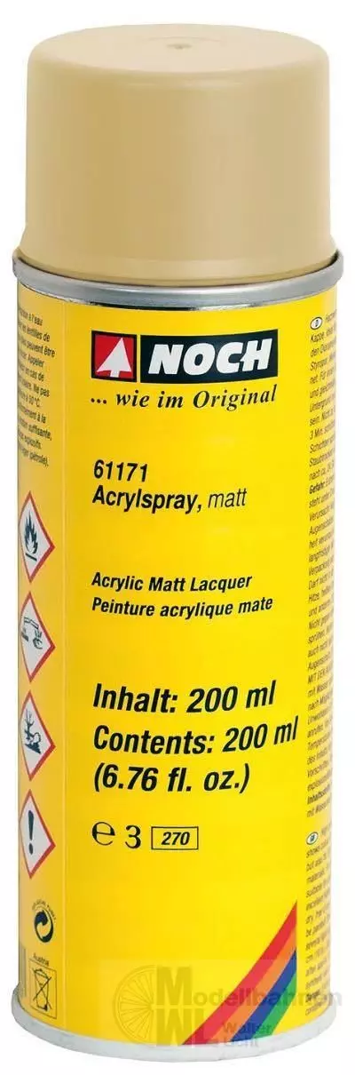 Noch 61171 - Acrylspray, matt, elfenbein 200 ml G/1/0/H0/H0m/H0e/TT/N/Z