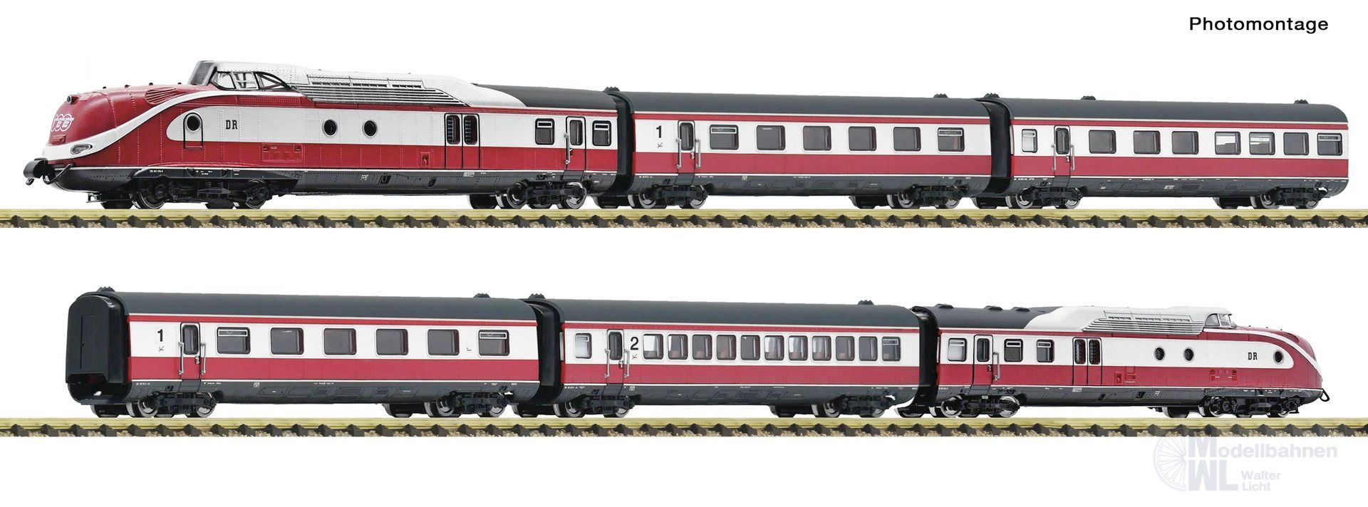 Fleischmann 7770010 - Triebzug VT 601 DR Ep.IV Max Liebermann 6.tlg. N 1:160 Sound