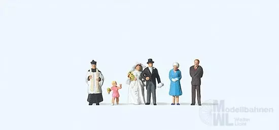 Preiser 79058 - Brautpaar katholischer Geistlicher N 1:160