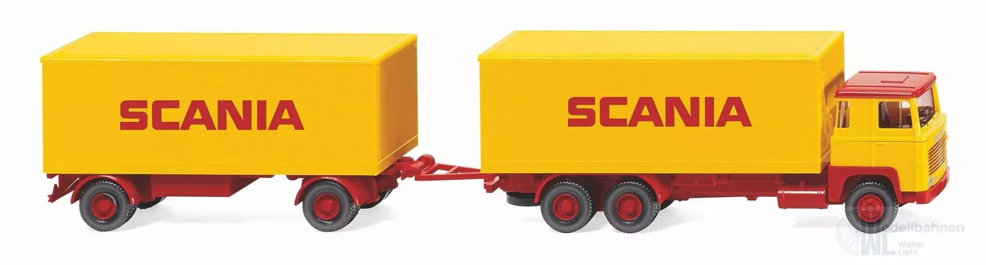 Wiking 045702 - Kofferhängerzug Scania 111 H0 1:87