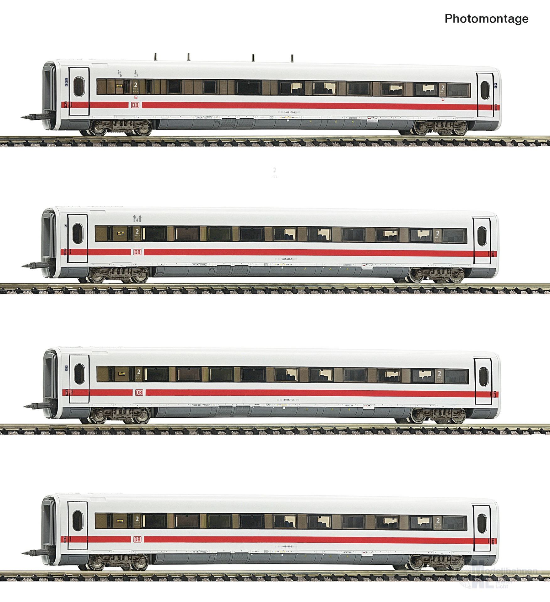 Fleischmann 7760013 - Ergänzungswagen Set ICE 1 DB Ep.VI 30 Jahre 4.tlg. N 1:160