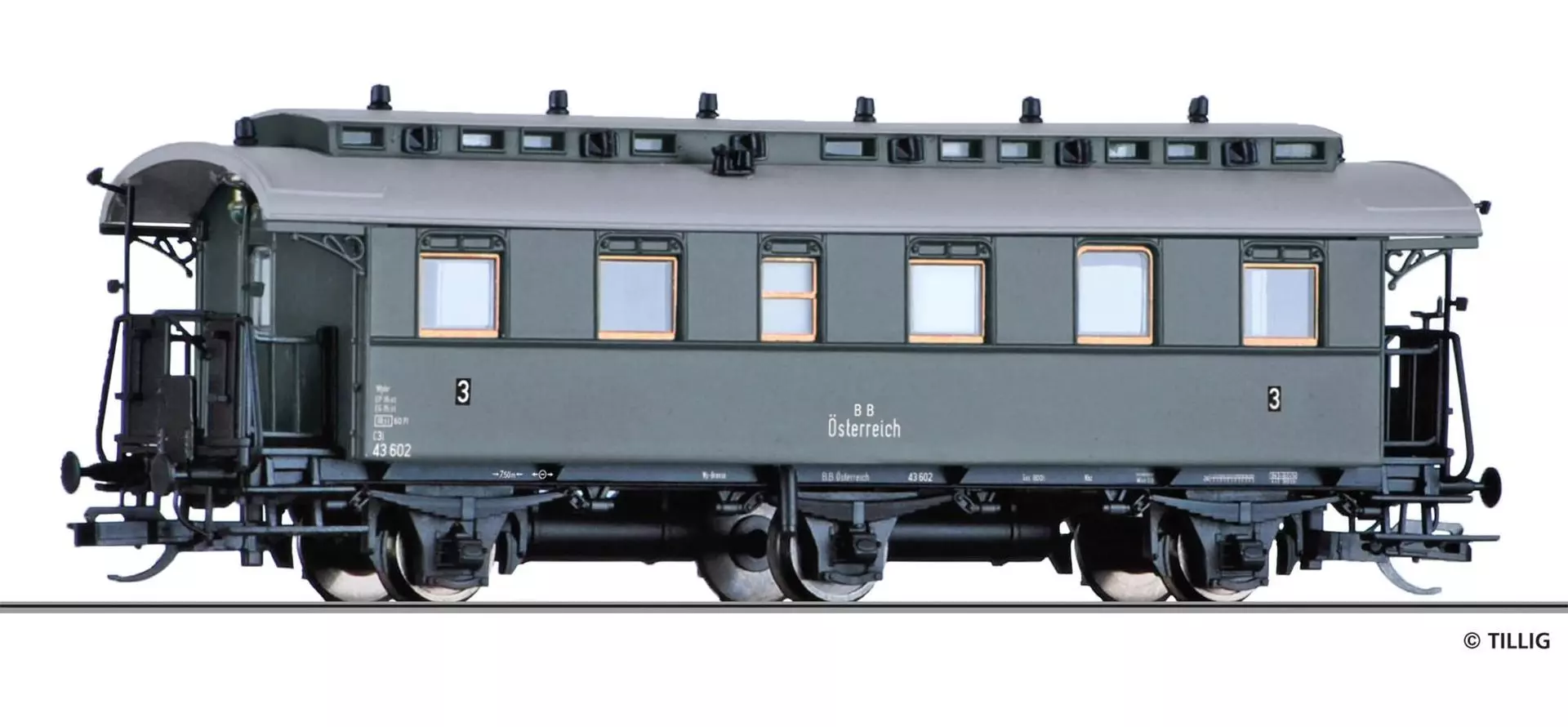 Tillig 16050 - Reisezugwagen BBÖ Ep.III 3.Kl. C3i TT 1:120