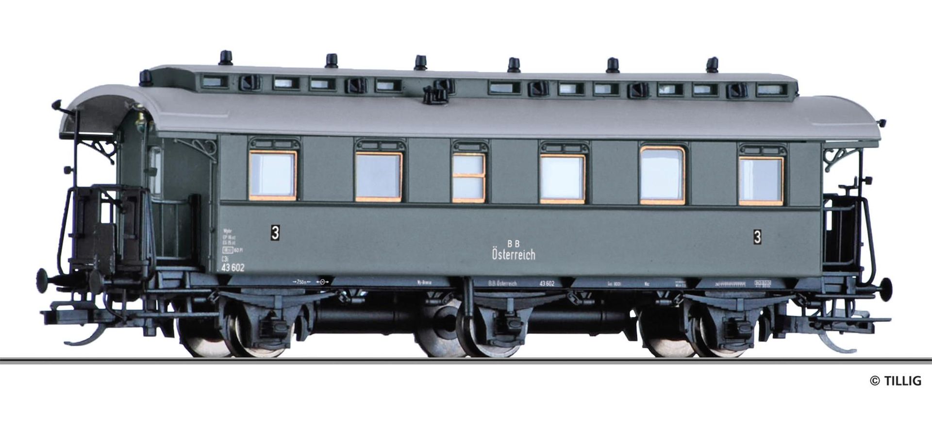 Tillig 16050 - Reisezugwagen BBÖ Ep.III 3.Kl. C3i TT 1:120