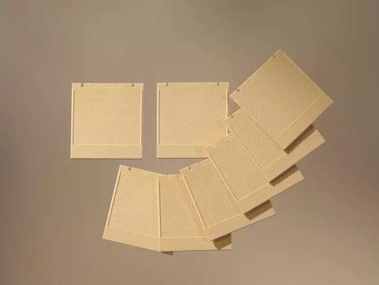 Auhagen 80617 - Wände 2390B gelb Je 46 x 49 mm H0 1:87