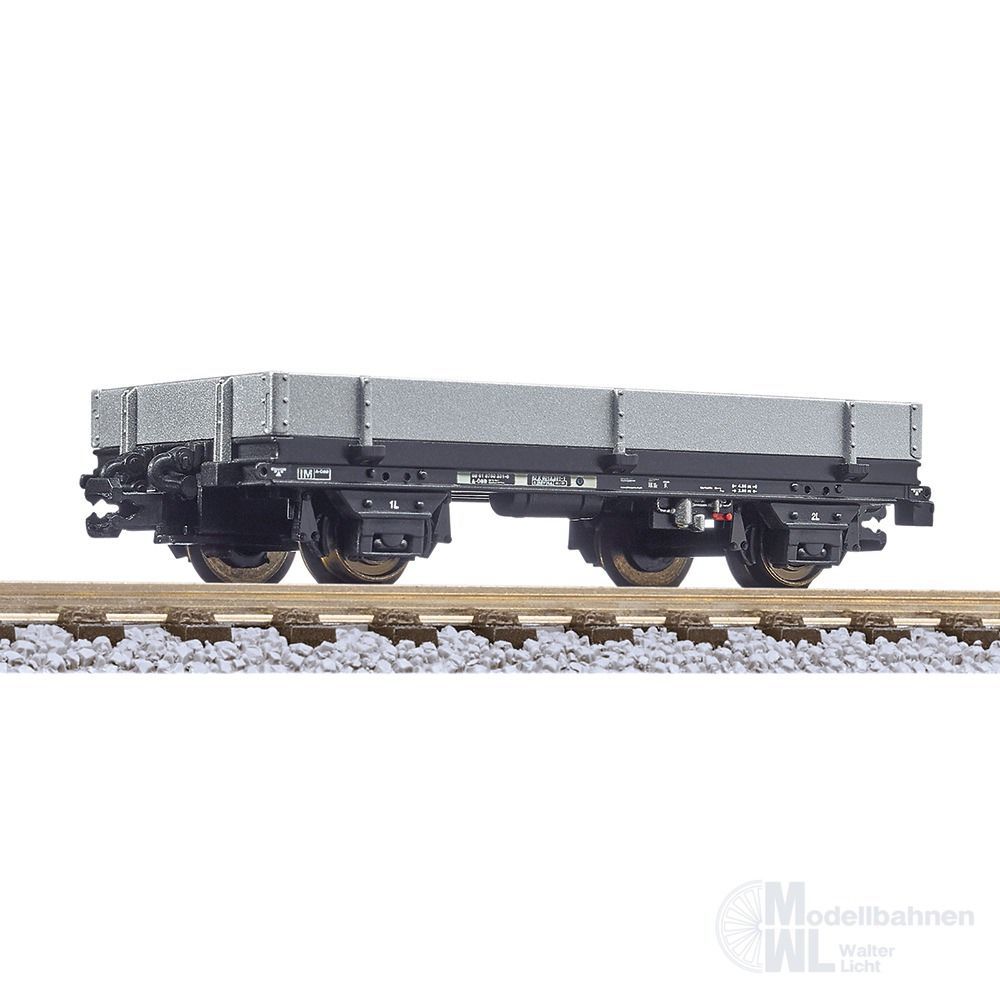 Liliput 235183 - Bahndienst-Flachwagen mit Alu-Bordwänden Ep.IV/VI H0/GL