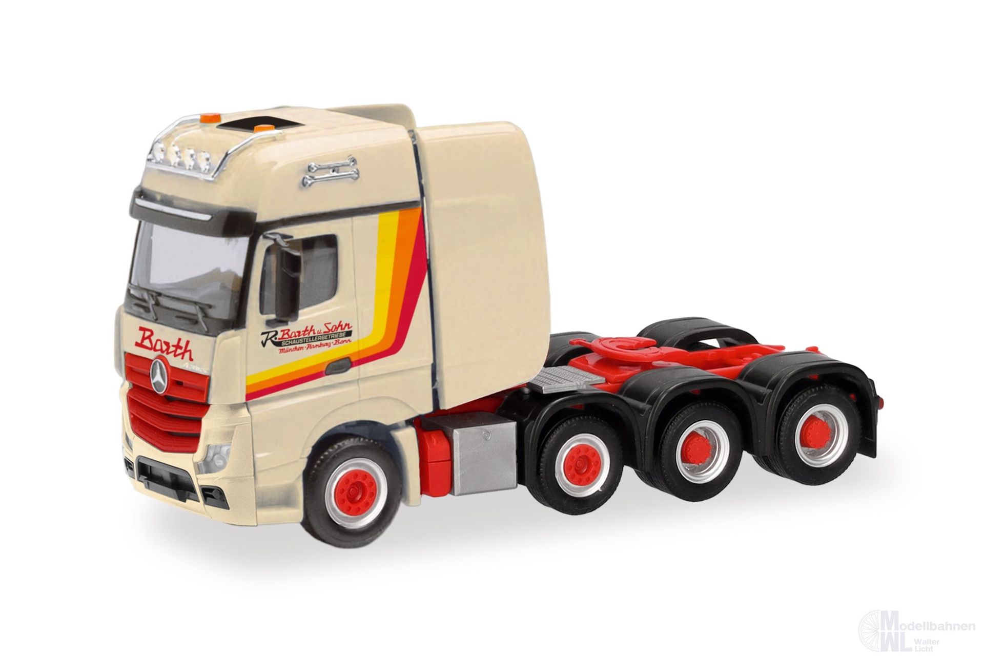 Herpa 321921 - Mercedes-Benz Actros L Gigaspace Sattelzugmaschine 4 achs Barth H0 1:87