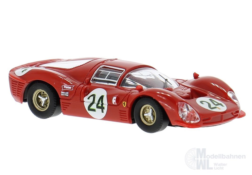 Brekina 22904 - Ferrari 330P4 24 2. Platz Daytona 1967 Parkes/Scarfiotti H0 1:87