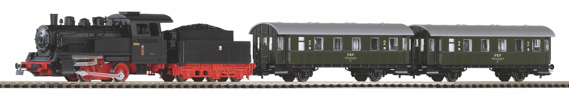 Piko 97933 - Startset Dampflok Personenzug PKP A-Gleis & B H0/GL