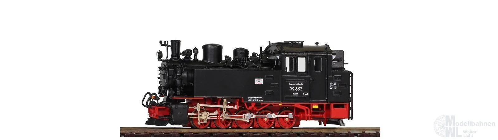 Bemo 1006893 - Dampflok BR 99 653 DR Ep.III sä. VI K Fertigmodell H0e