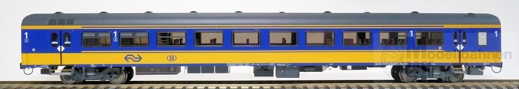Exact Train 11027 - Personenwagen ICRm Apmz10 gelb/blau H0/GL
