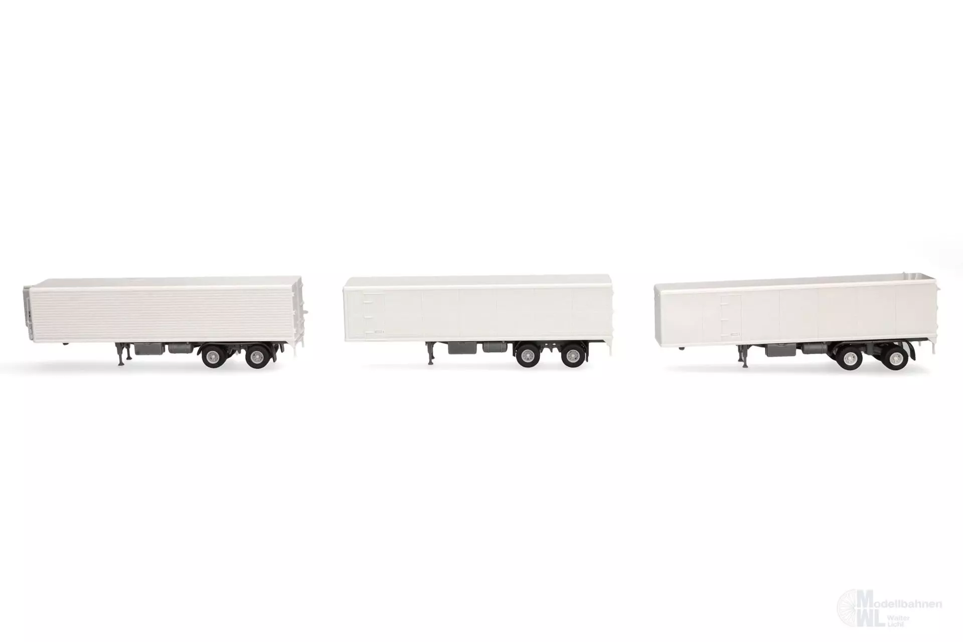 Herpa 87MBS026512 - Set mit drei undekorierten Kofferaufliegern H0 1:87