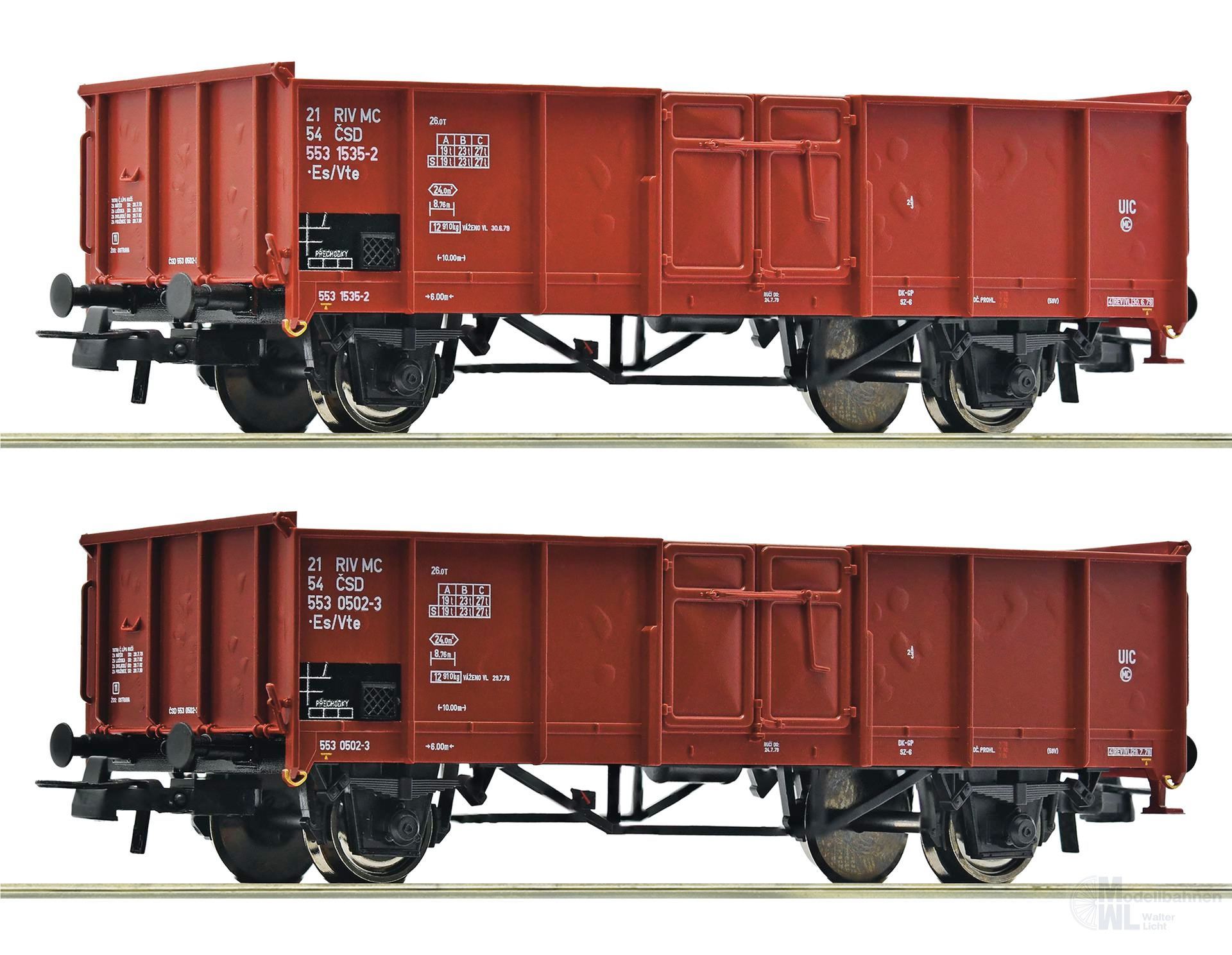Roco 6600002 - Güterwagen Set CSD Ep.IV 2.tlg. H0/GL