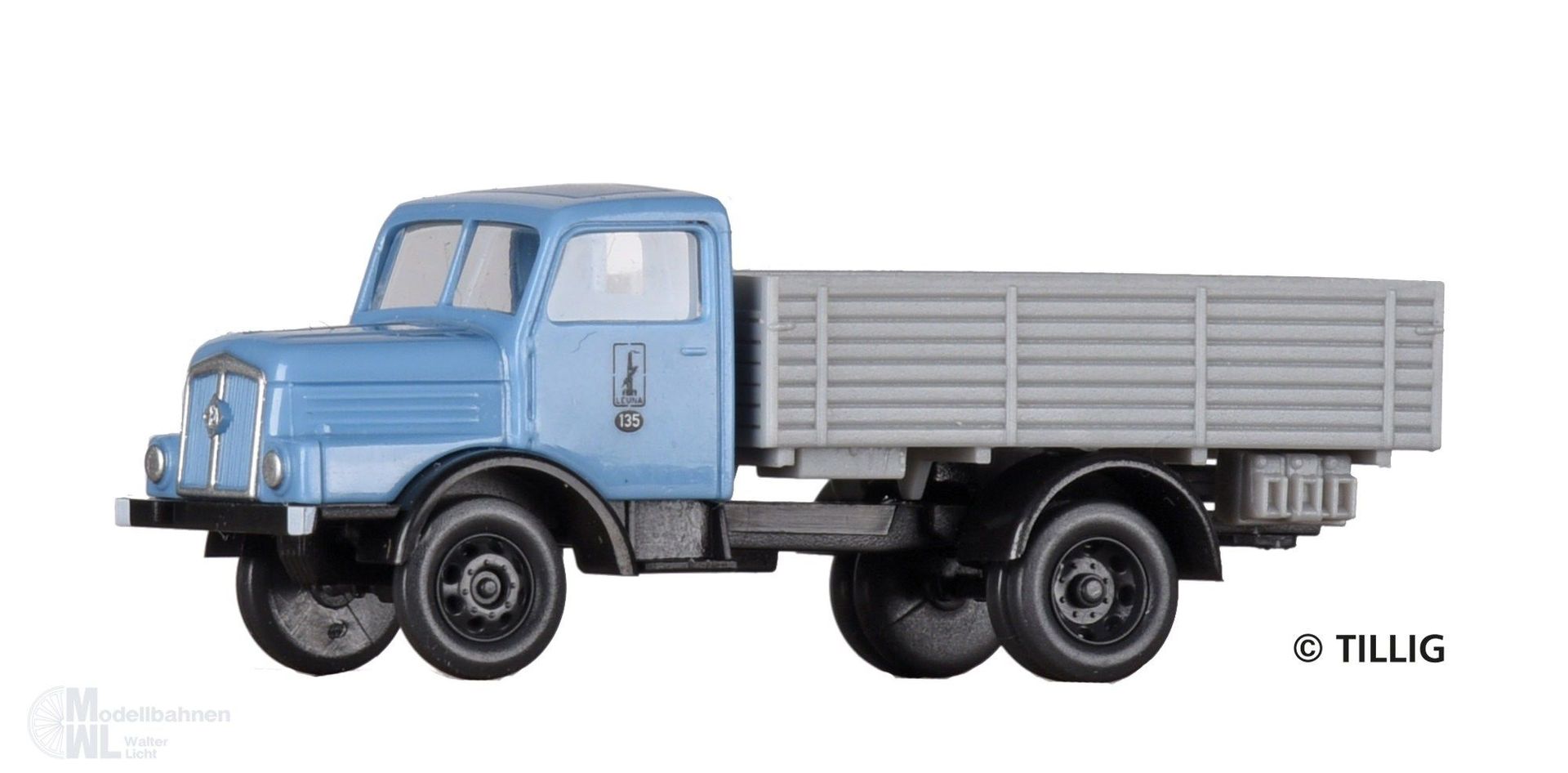 Tillig 19075 - LKW H3A Hochbordpritsche VEB leuna Werke mit Beladung TT 1:120 Tillig 19075 - LKW H3A Hochbordpritsche VEB leuna Werke mit Beladung TT 1:120
