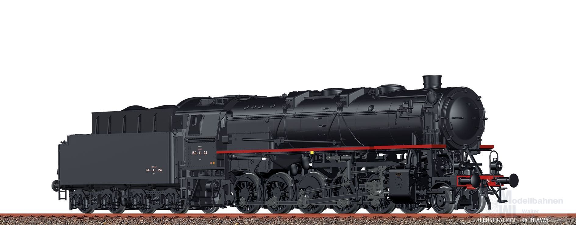 Brawa 70168 - Dampflok BR 150 X SNCF Ep.III H0/GL