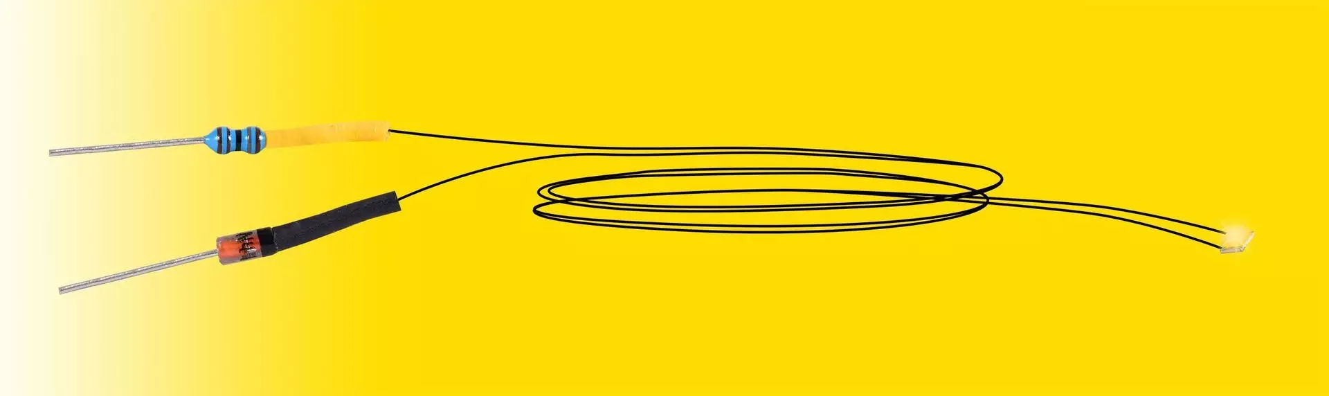 Viessmann 3560 - LED mit angelötetem Kabel 5 Stück warmweiß