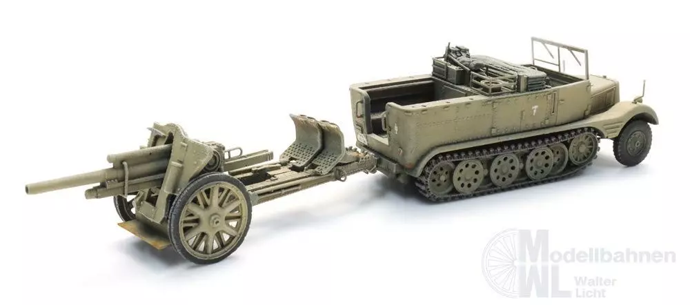 ARTITEC b.v. 6870630 - WM 10,5cm LeFH 18 Afrika Fertigmodell H0 1:87