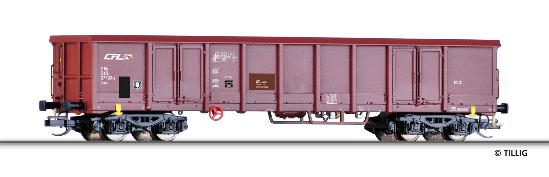 Tillig 15671 - Güterwagen offen CFL Ep.V Eanos TT 1:120