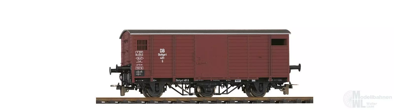 Bemo 2003811 - Pufferwagen DB Ep.III G 481 braun H0e
