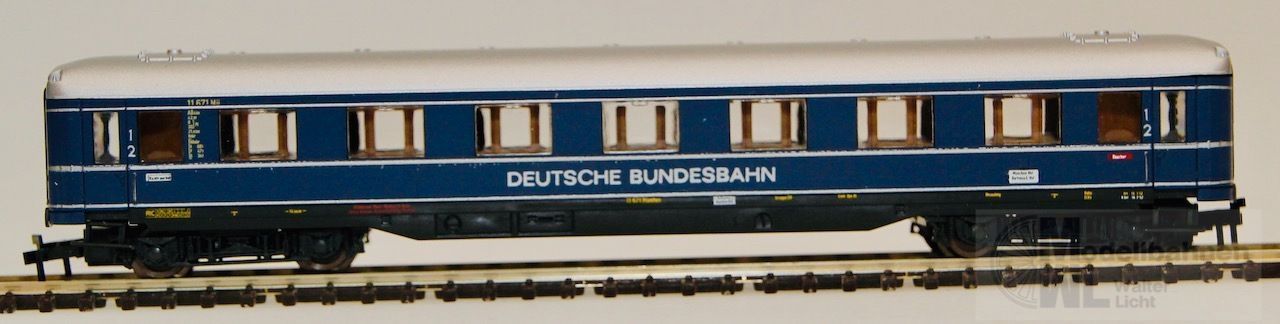 Roco 02267C - ROCO - Schürzenwagen DB 1/2.KL. AB4üe blau N 1:160