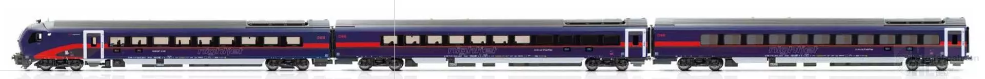 Jägerndorfer Modellbahn 11320 - Nachtzugwagen Set DANI ÖBB Nightjet Ep.VI 3.tlg. H0/WS