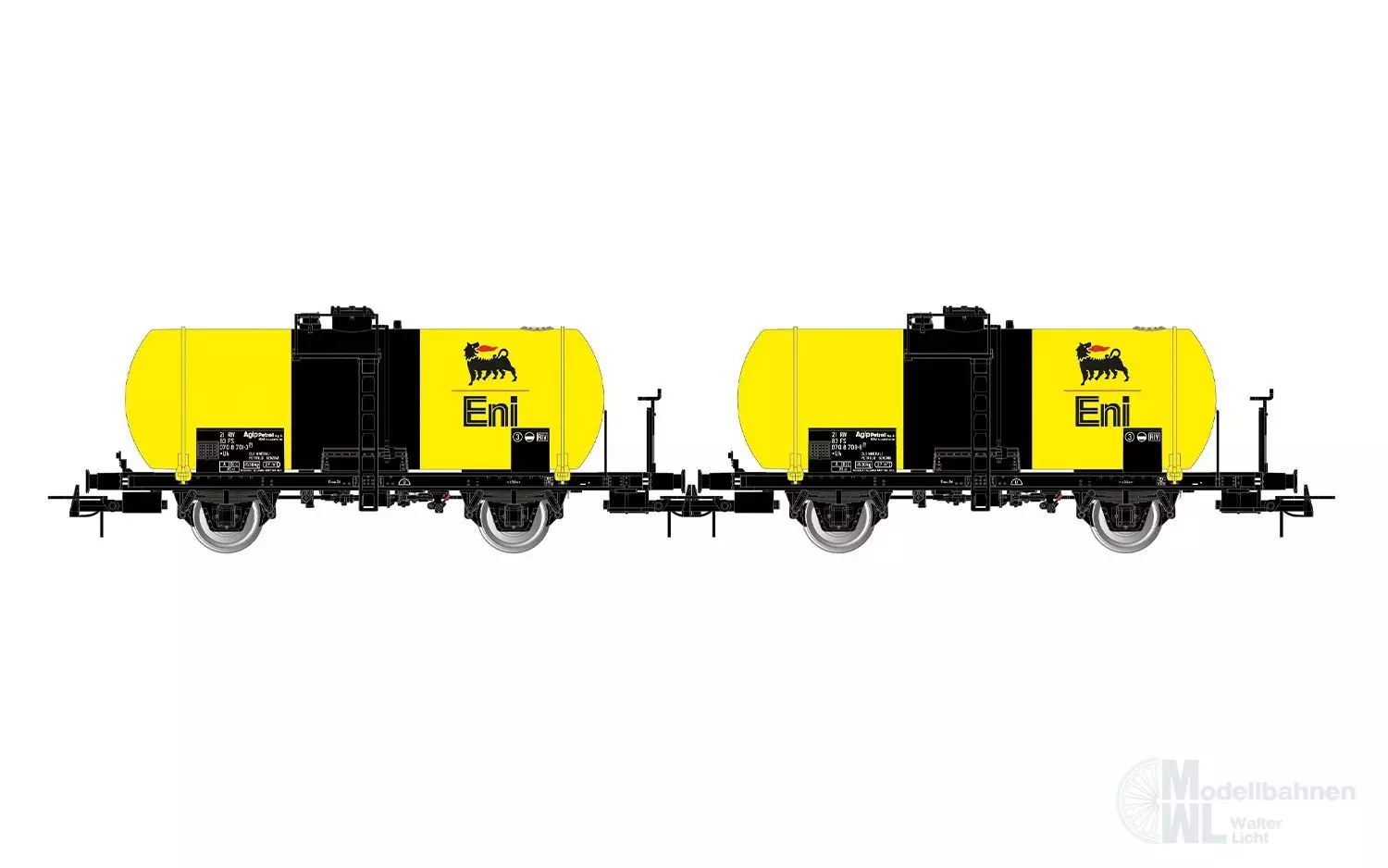 Rivarossi 6708 - Kesselwagen Set FS Ep.IV 2.tlg. ENI H0/GL