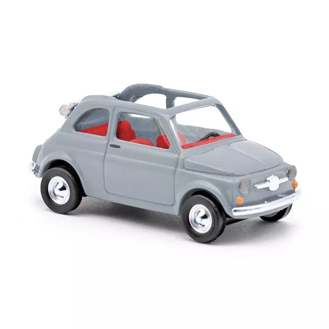 Busch 48780 - Fiat 500 Cabrio grau H0 1:87