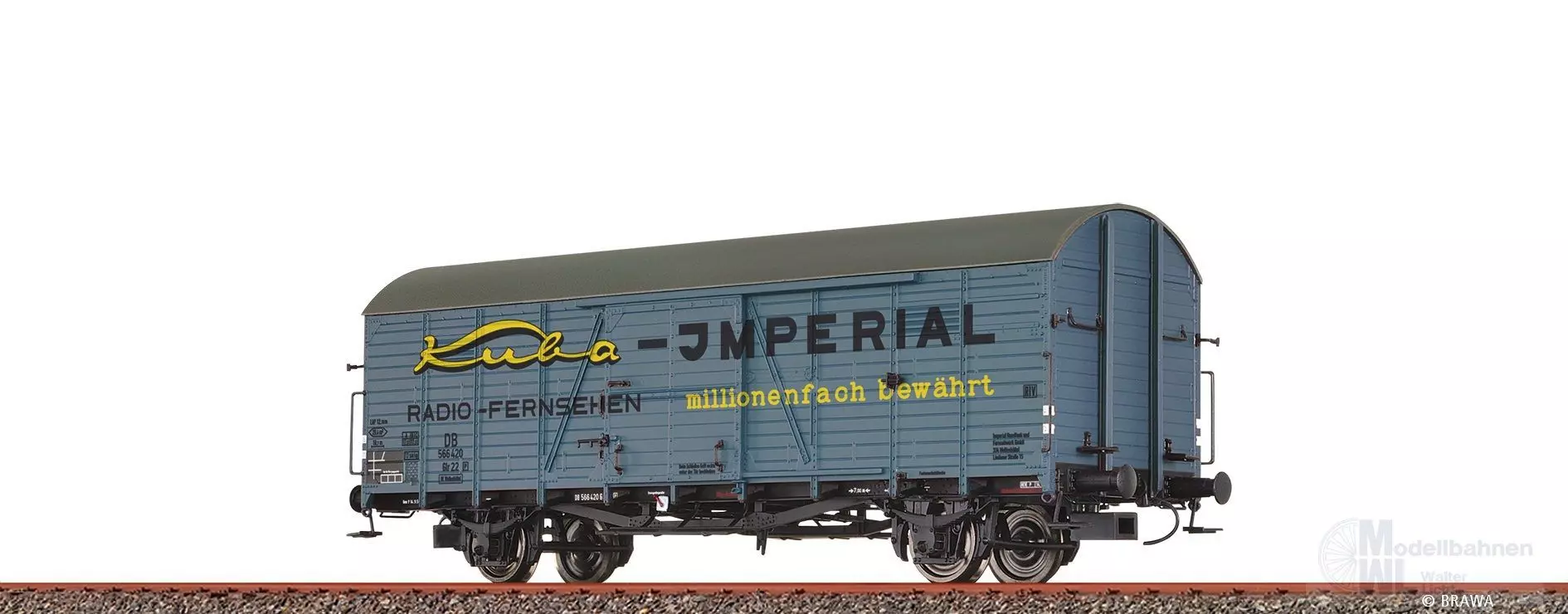 Brawa 50934 - Güterwagen ged. DB Ep.III Kuba Imperial Glr22 H0/GL