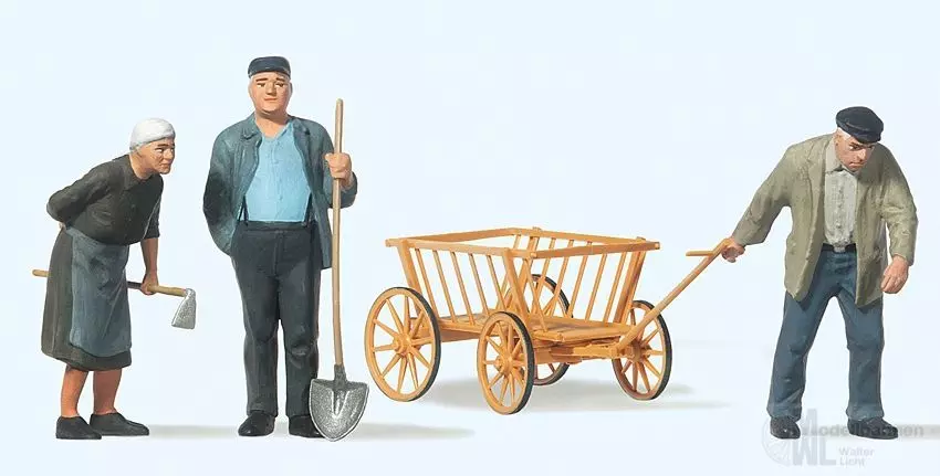 Preiser 63078 - Landbevölkerung. Handwagen Spur 1