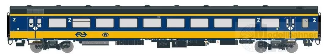 Exact Train 11026 - Personenwagen ICRm Bpmdz9 gelb/blau H0/GL