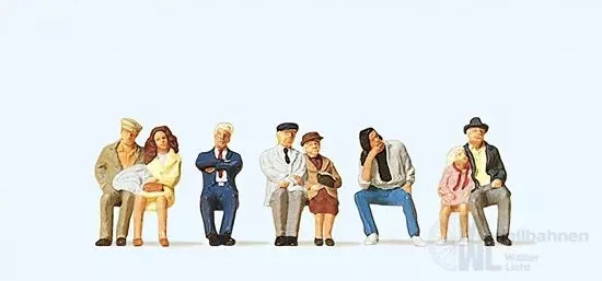 Preiser 10384 - Sitzende Fahrgäste für Bus und Bahn H0 1:87