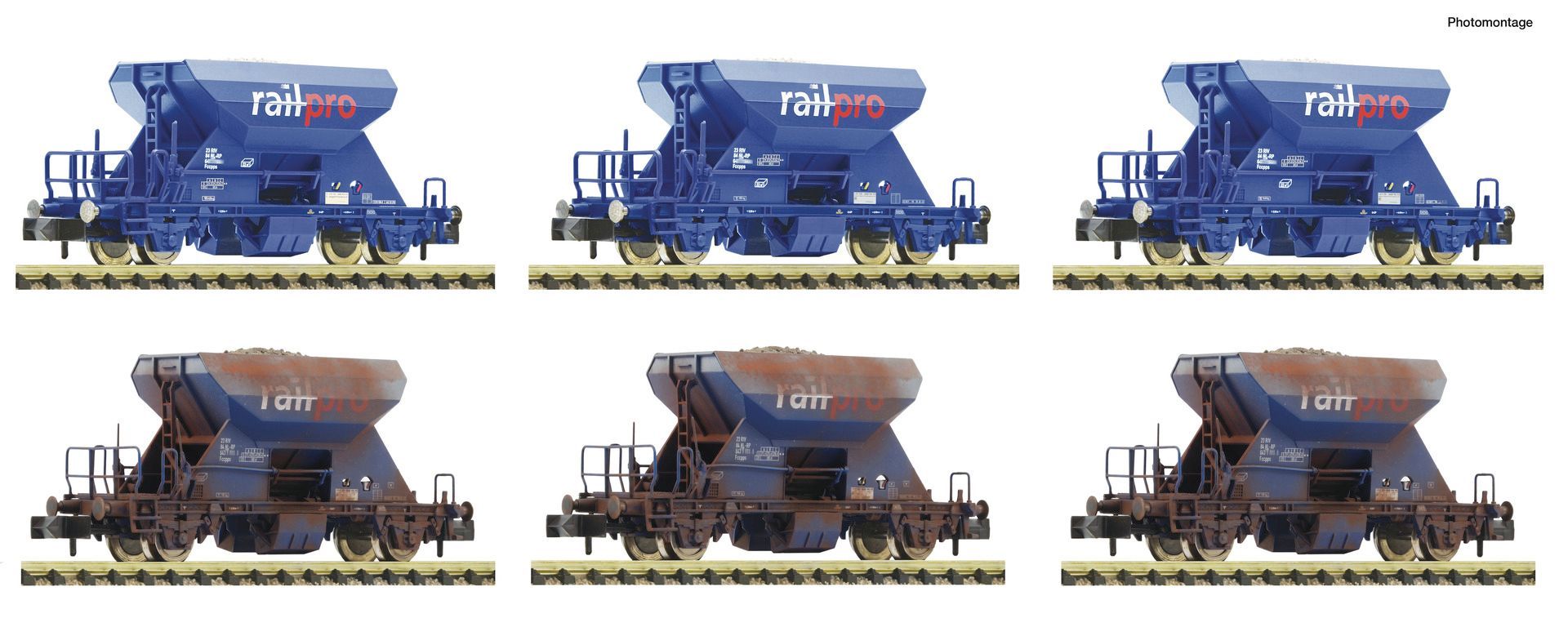 Fleischmann 6660185 - Schotterwagen Set Railpro Ep.VI 6.tlg. KEIN EINZELVERKAUF N 1:160