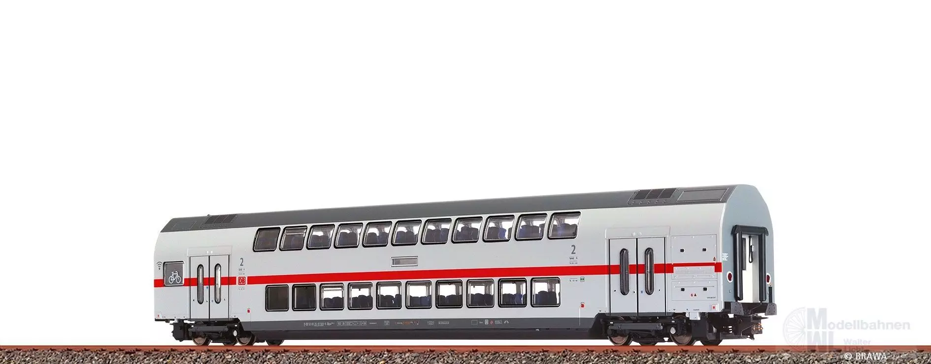 Brawa 44561 - TWINDEXX Vario® DB Ep.VI Mittelwagen 2.Kl. H0/GL BASIC