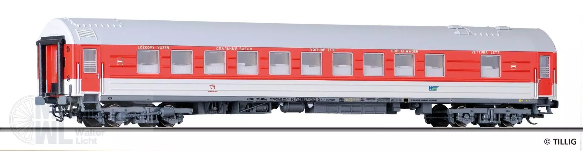 Tillig 16710 - Weitstreckenschlafwagen ZSSK Ep.VI TT 1:120