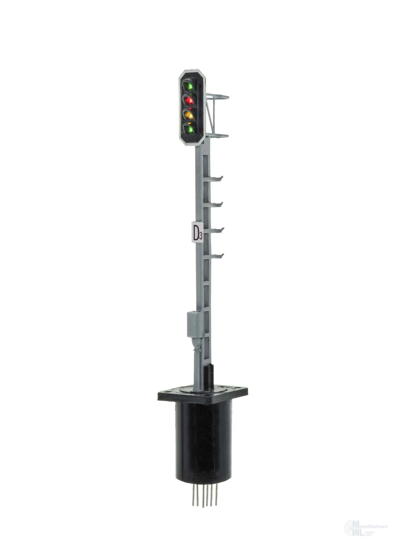 Viessmann 4643 - Licht-Ausfahrsignal Fahrbegriff: 1/2/3 kurzer Mast SBB Typ L H0 1:87