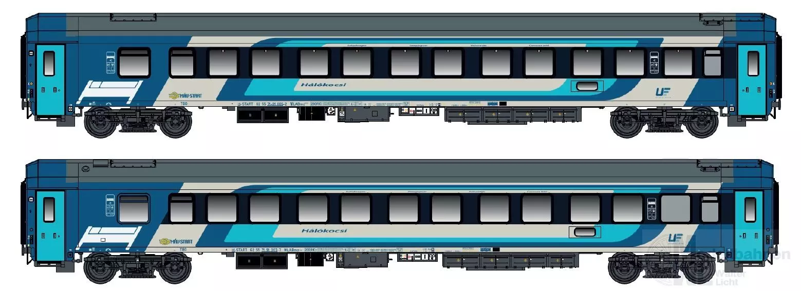 LS Models 98005N - Schlafwagen Set MAV Ep.VI WLABmz 123.1 N 1:160