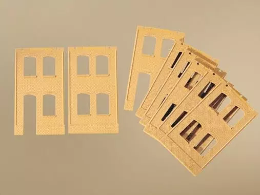 Auhagen 80606 - Wände 2323A und Wände 2323B gelb H0 1:87