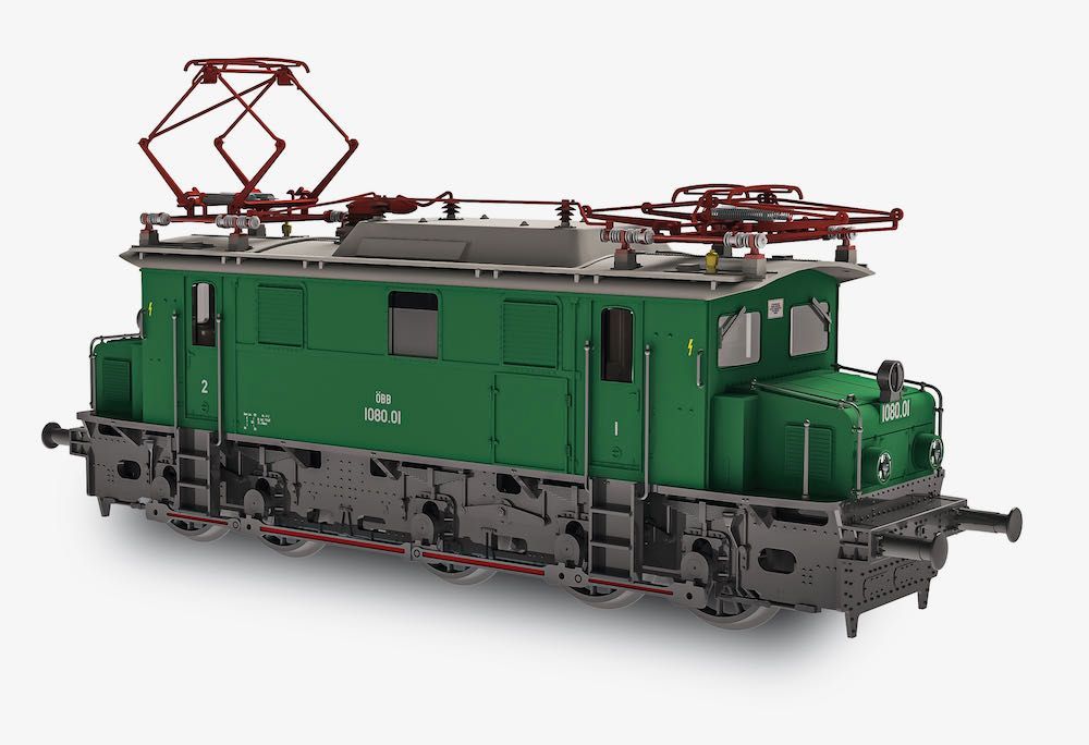 Jägerndorfer Modellbahn 11002 - E-Lok Rh 1080.01 ÖBB Ep.II/VI Museumslok H0/WS Sound