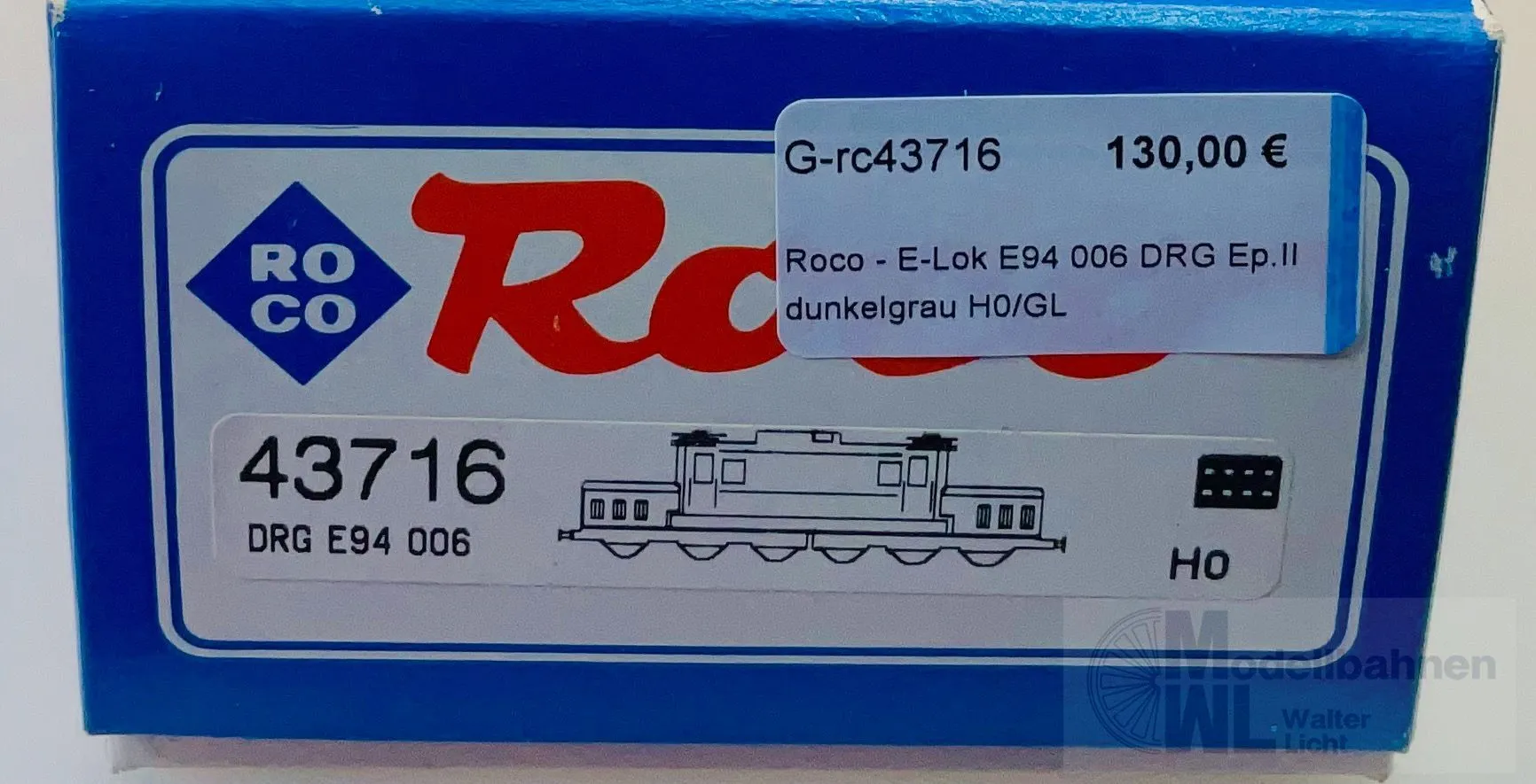 Roco 43716 - Roco - E-Lok E94 006 DRG Ep.II dunkelgrau H0/GL