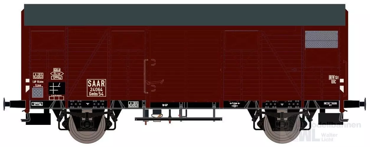 Exact Train 20910 - Güterwagen gedeckt SAAR Ep.III Gmsh54 EUROP H0/GL