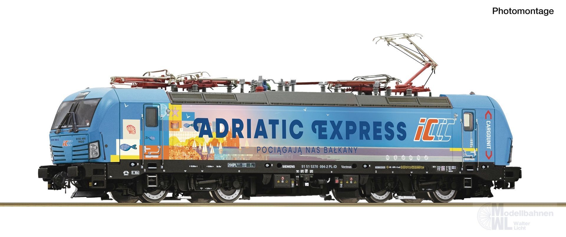 Roco 7510196 - E-Lok BR 370 094-2 PKP ICC Ep.VI Adriatic Express H0/GL Sound