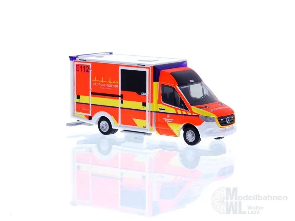 Rietze 76097 - Mercedes-Benz WAS Design-RTW ´18 Rettungsdienst Kreis Steinfurt H0 1:87