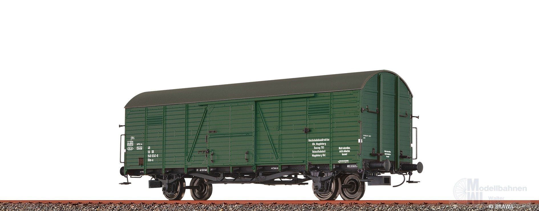 Brawa 50991 - Güterwagen ged. DR Ep.IV Glm-u H0/GL
