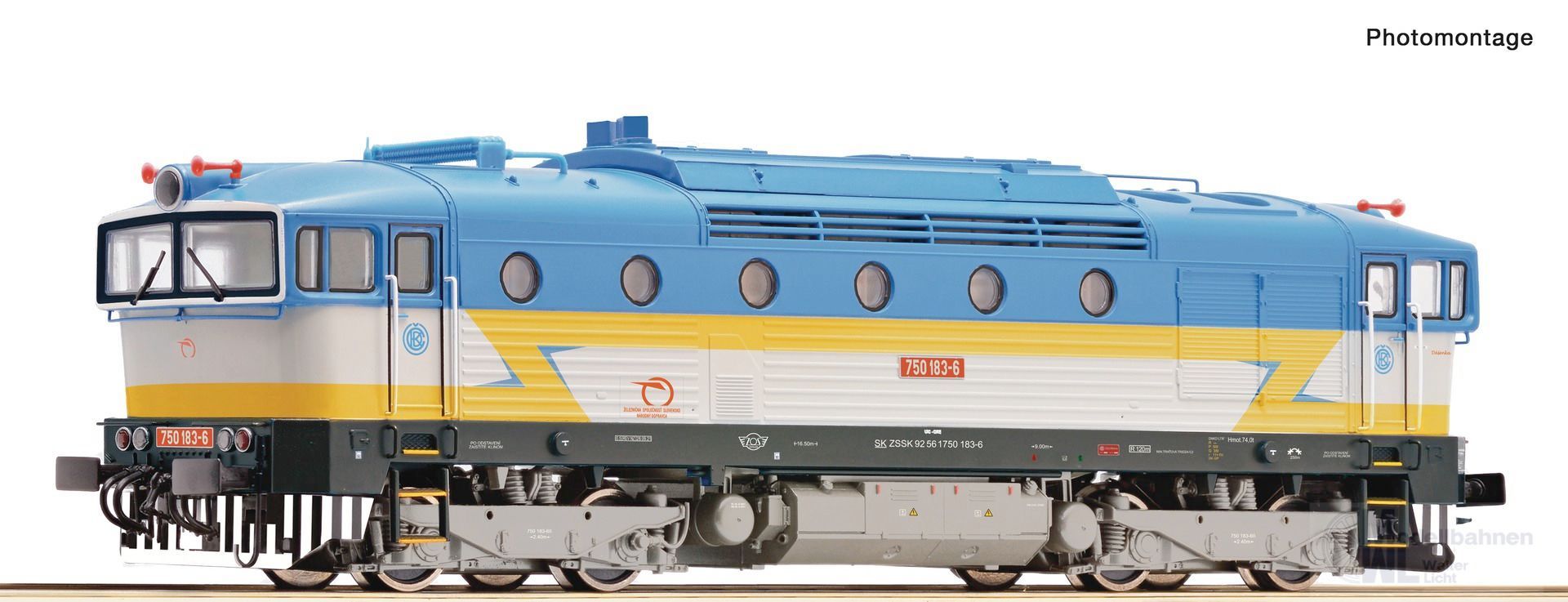 rc7300056 Roco 7300056 - Diesellok BR 750 183-6 ZSSKEp.VI H0/GL
