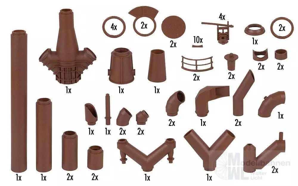 Faller 180328 - Großes Rohrleitungs-Set H0 1:87