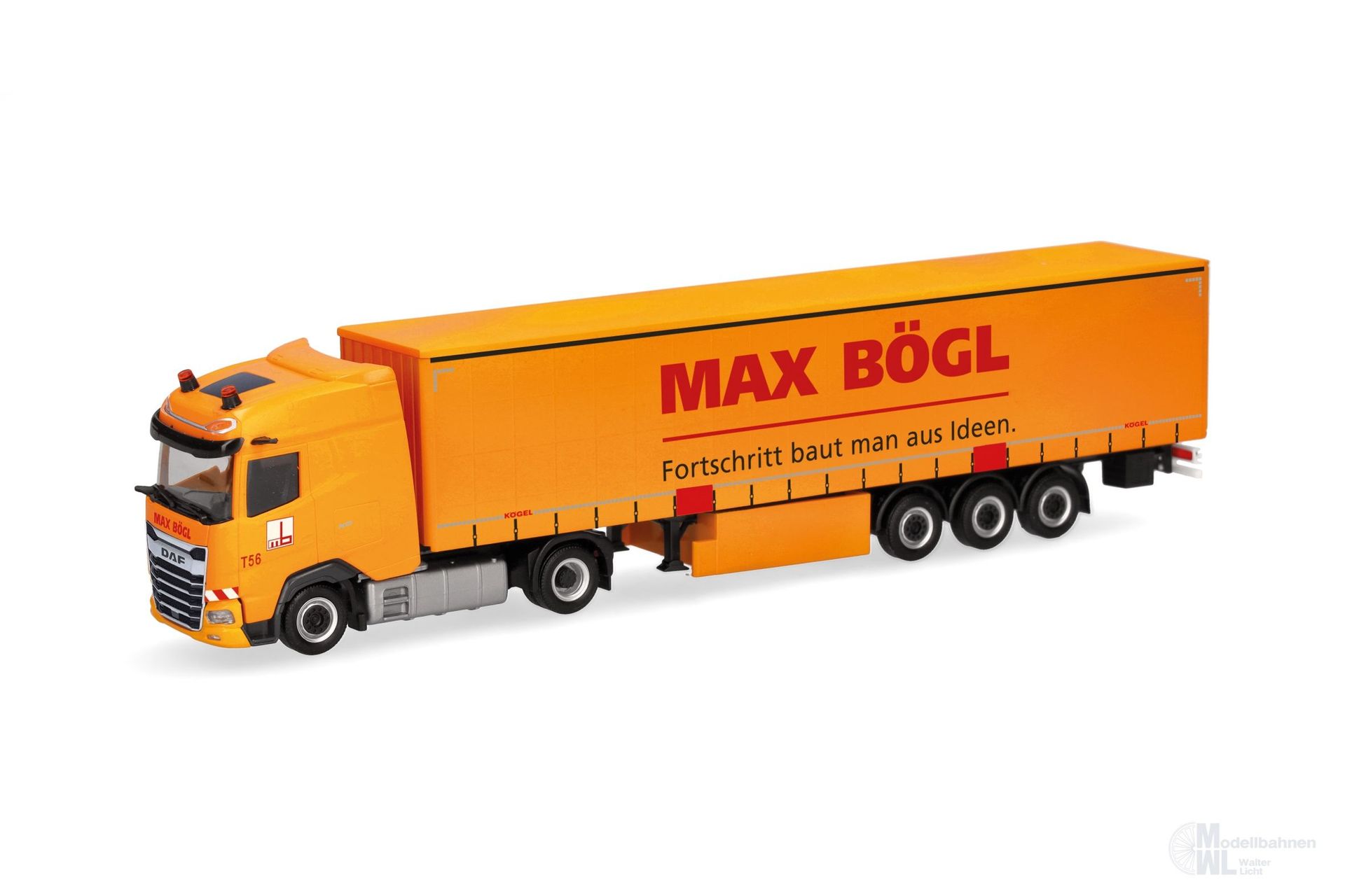 Herpa 320016 - DAF XG Gardinenplanen-Sattelzug Max Bögl H0 1:87