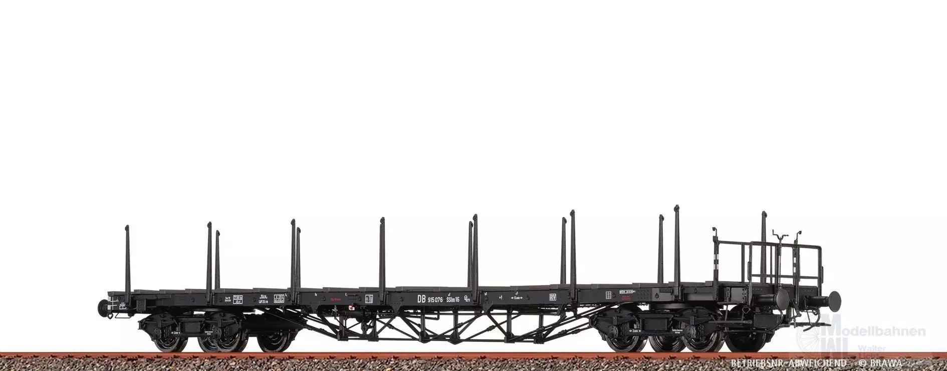 Brawa 51343 - Drehgestellflachwagen DB Ep.III SSlm16 H0/GL